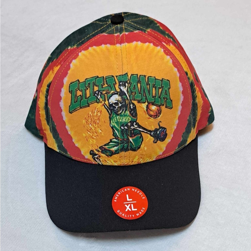 Liquid Blue Lithuania Basketball Tie-Dye Hat - SIZE L/XL
